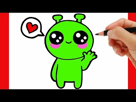 HOW TO DRAW A ALIEN - DRAWING AND COLORING A ALIEN EASY STEP BY STEP