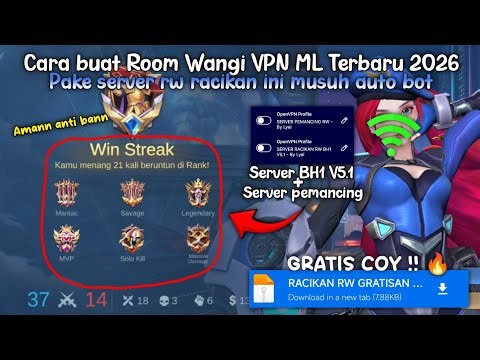 Cara buat Room Wangi Mobile Legends Season 39 GRATIS terbaru 2026 Musuh Auto BOT