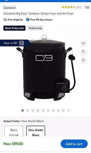 $99 Charbroil Big Easy® Outdoor Turkey Fryer and Air Fryer