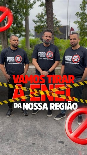Ney Santos on Instagram: "🚨 FORA ENEL! 🚨 🤝 Nossa região está unida contra essa empresa irresponsável, que lucra milhões 💰 nas costas do nosso povo enquanto entrega um serviço precário e desrespeitoso. 🏛️ Prefeitos da região estão juntos ⏰ Não é aceitável famílias ficarem mais de 50 horas sem energia ⚡, no escuro 🕯️, sem atendimento 📞, sem respeito ❌ e sem explicação. 📍 Embu Guaçu, com o prefeito Francisco Neguinho 📍 Embu das Artes, com o prefeito Hugo Prado, 🤜🤛 junto com a deputada fe