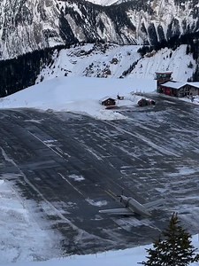 Leaving Courchevel Altiport (CVF) in the French Alps (537-meter runway at 18.6% gradient)
