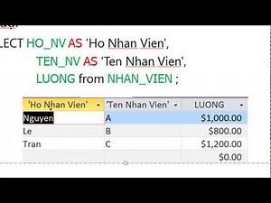 Câu lệnh Select truy vấn dữ liệu trên 1 table Bài 5 P1