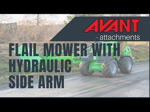 Avant attachments: Flail mower with hydraulic side arm