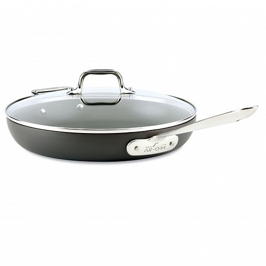 All-Clad HA1 Hard Anodized Nonstick Cookware, Fry Pan with Lid, 12 inch