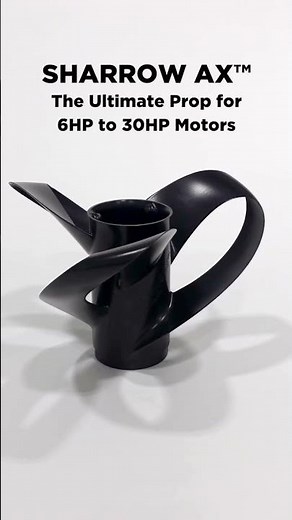 The Sharrow AX™ Propeller For 6 HP to 30 HP Outboards #sharrowpropeller #aluminumboats #yachttender