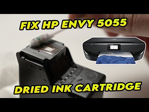 How to Clean Dried Ink Cartridge of HP Envy 5055 - Printhead Blocked & Clogged