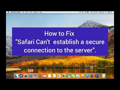How to fix safari cant establish a secure connection