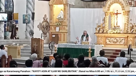 Pebrero 8, 2026 | Ika-5 Linggo sa Karaniwang Panahon "Kayo'y Asin at Ilaw ng Sanlibutan." Sunday Mass 6:00 am, 8:00 am, 9:30 am, 2:30 pm, 4:00 pm 6:00 am Mass w / REV. Fr. Richard Eleazar Parish Priest Disclaimer: No copyright infringement is intended. The Organization does not own nor claim to own the recordings used in this video. Live streaming of Immaculate Conception Parish Catanauan | Immaculate Conception Parish- Catanauan, Quezon