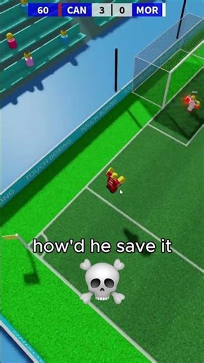 how'd he save it 💀 #touchfootball #roblox #soccer #rss