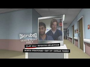 Scrubs:The Complete Eighth Season Disc 3 2009 DVD Menu Walkthrough