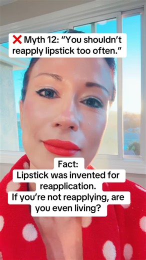 ❌ Myth 12: “You shouldn’t reapply lipstick too often.” Fact: Lipstick was invented for reapplication. If you’re not reapplying, are you even living? #sensitiveskin #celiacdisease #celiactiktok #lipstick #celiac #veganbeauty | Epilynx Cosmetics