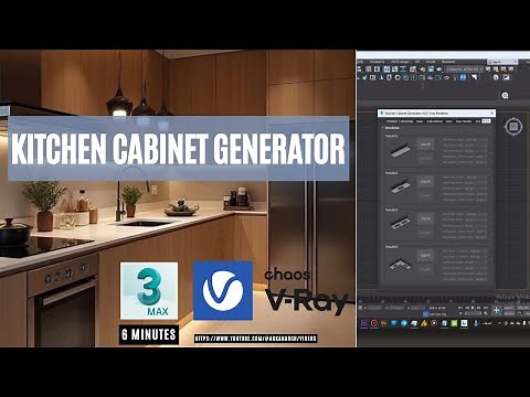 سكربت تصميم المطابخ تلقائيًا | Kitchen Cabinet Generator - 3ds Max Script | translated into English