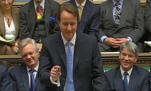 Cameron v Blair at first PMQs: 'He was the future once' – 2005 archive video