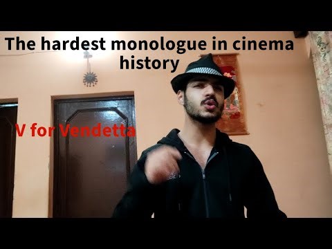 The Most Complicated Monologue in the History Of Cinema| V for Vendetta| Script in description