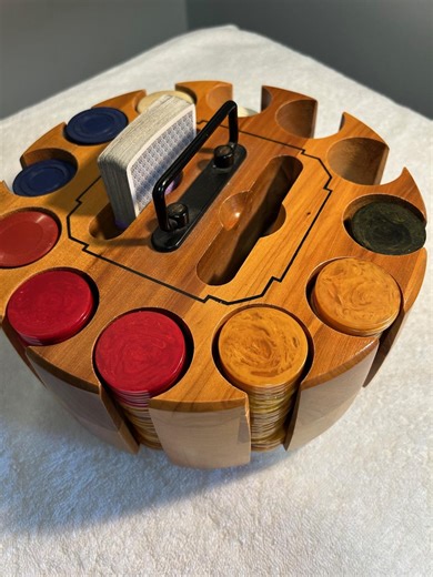 Vintage Drueke No. 57 Wooden Carousel Caddy – Poker Chip Rack - Etsy