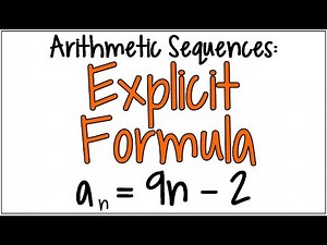 How to Find the Explicit Formula of an Arithmetic Sequence