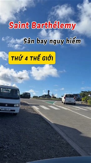 Saint Barthélemy - Top 4 most dangerous airports in the world #shortvideo #airport #saintbarthelemy
