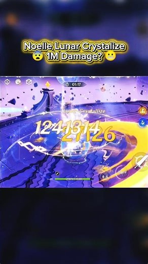 😱 noelle team f2p 1m damage lunar crystalize #genshinimpact