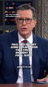 Paul McCartney joins Colbert for full-circle moment as final guest