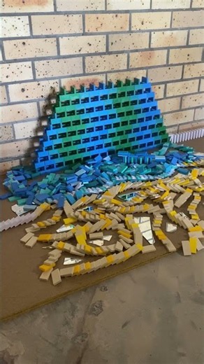 Satisfying domino beach! #satisfying #domino #shorts