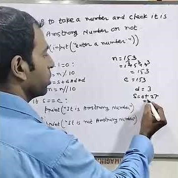 Take a number and check the number is amstrong number or not in python