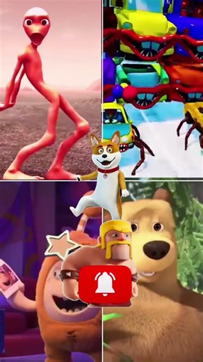 Which do you think is the best of these? 🤔 The red alien, monster car, blue creature, or Masha? 🔥