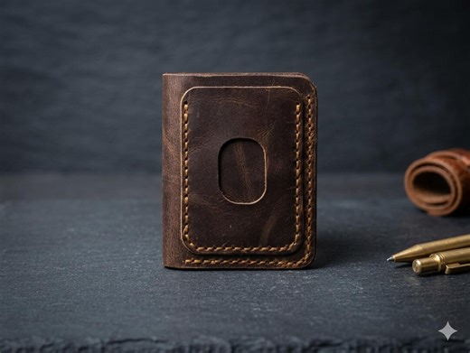 Handmade Wax Pull up Leather Wallet Slim Card Cash Holder Cow Leather Minimalist Front Pocket Flap Wallet Personalized Everyday Gift Wallet - Etsy