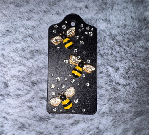 Glam Bubble Bee Coach Hangtag Replacement – Sparkly Luxe PU Leather Bag Charm - Etsy