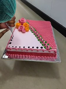 How To Decorate A Rectangular Cake #cake #cakedecorating | Cake Pie