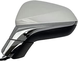 Spieg Driver Side Mirror for 2015-2017 Lexus NX300h NX200t Power Adj Heated Puddle Lamp Memory Power Fold Auto Dimming Turn Signal Light White 14 Pins Left LX1320157