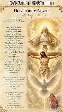 Novena to the Holy Trinity — Day 5 ✨🕊️🔥 — Prayer Card 💛