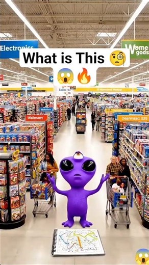 Alien's First Time at Walmart Goes Hilariously Wrong 🤣 #shorts