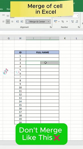 How to merge cells in Excel...🤔 #excel #exceltipsandtricks #excelshortcutkeys #fyp #foryou