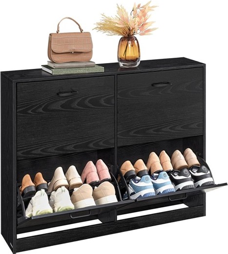 Noventra schoenenkast - Opbergkast - Schoenenrek - Kast - 24x105,5X82,7cm - 16-28 paar... | bol