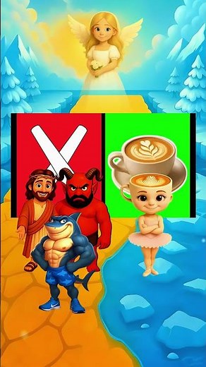 哆啦A梦 | 誰才是真正的神？按讚選擇耶穌，滑過選擇惡魔！ #哆啦A梦 #大雄 #动画