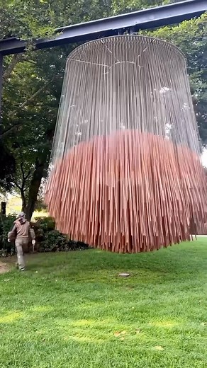 StreetArtGlobe ™ 😱 on Instagram: "@etiennekrahenbuhl created this work of art called Bing Bang in 2010. It is a sphere-shaped concentration of material and energy, which doubles as a cosmic musical instrument that poetically translates the original sound until it fades away in a long decrescendo. A creation that resembles a planet or a large atom seen through a microscope, where the infinitely small and infinitely large collide."