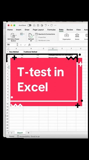 Performing T-test in Excel: Data Analysis & Interpretation
