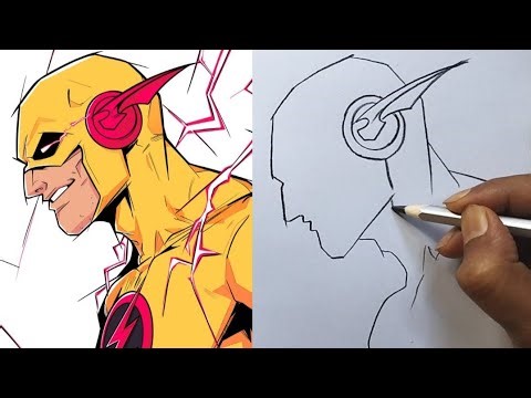 How to Draw Flash / MCU Flash Drawing Easy