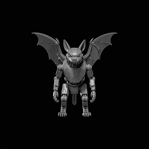 Cyber Winged Robot Dog 3D Print Model – Mecha Canine Figurine (STL File) - Etsy