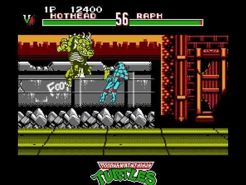 NES Teenage Mutant Ninja Turtles: Tournament Fighters Hothead vs Raph