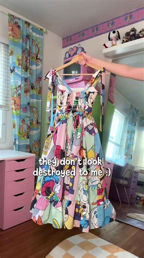 DIY Minnie Mouse dress from reworked bedsheets