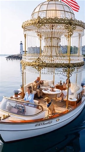 Modern Mini RV Boat Crafted for Luxury Cruising on Open Waters #luxuryyachtlife
