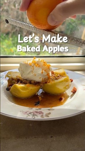 Baked apples recipe - easy cinnamon baked apples with pecans