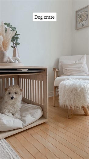 A dog crate you don’t have to hide. Our furniture-style dog crates are designed to blend seamlessly into your home while giving your dog a calm, secure space of their own. Thoughtfully crafted with real-life living in mind — durable, functional, and actually beautiful. ✔️ Doubles as furniture ✔️ Designed for modern homes ✔️ A safe, cozy space your dog will love Because dog crates should work for your home too. ✔️ Fits the aesthetic #dogcrate #furniturestylecrate #dogcratefurniture #modernpet #pe