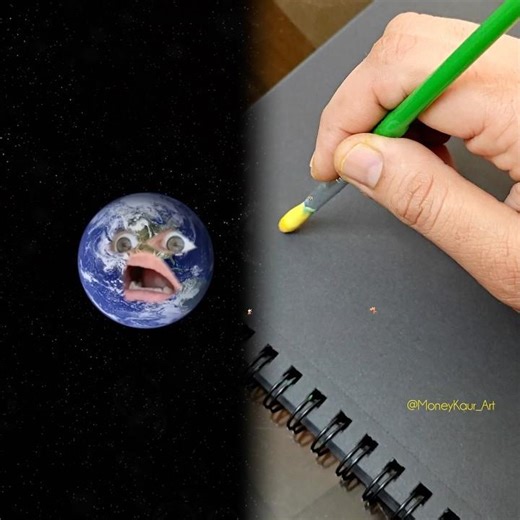 The planets in a solar eclipse 😂🌎 Iker Unzu