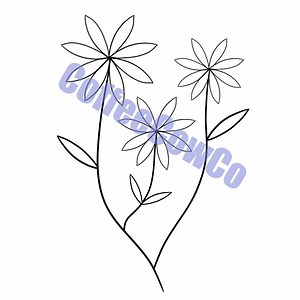Three Flowers PNG, Cute Flower Sticker, Clipart, Digital Download, Floral PNG - Etsy UK