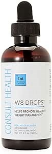 Consult Health W8 Drops -Doctor Formulated Liquid Weight Loss Supplement with DygloFit- Supports Appetite Control, Metabolism & Hormone Balance - Natural Antioxidant Protection-2 Droppers Twice Daily
