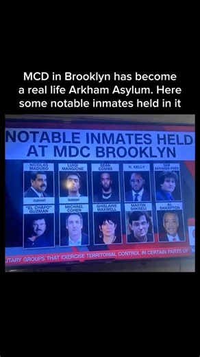 VIEWS on Instagram: "The Metropolitan Detention Center in Brooklyn has become a real-life Arkham Asylum; A single federal jail that, over the years, has housed an astonishing rogues’ gallery of infamous figures, including Mexican cartel boss Joaquín “El Chapo” Guzmán, British socialite Ghislaine Maxwell, R&B singer R. Kelly, disgraced crypto tycoon Sam Bankman-Fried, former Trump lawyer Michael Cohen, “Pharma Bro” Martin Shkreli, NXIVM cult leader Keith Raniere, accused assassin Luigi Mangione,