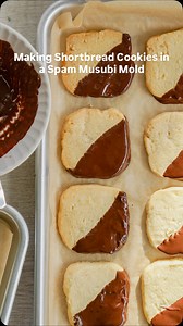 Asian mom baking hack: shape your shortbread cookie dough using a spam musubi mold 💀 But it really worked!! Okay maybe not the most super sharp edges, but way better than if I shaped by hand. And wayyyy easier than cutting out with cookie cutters, since it’s slice and bake. I was using my macadamia nut shortbread dough to try and recreate Big Island Candies 😬 Didn’t quite get a full rectangle shape, but still pretty darn good. Full recipe is already on the blog, along with a bunch of other Chr
