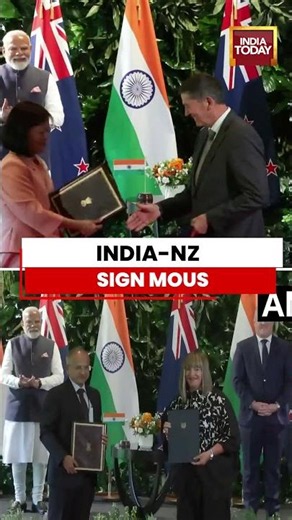 WATCH: India, New Zealand Exchange MoUs In Presence Of PM Modi, Christopher Luxon | #modi #pmmodi